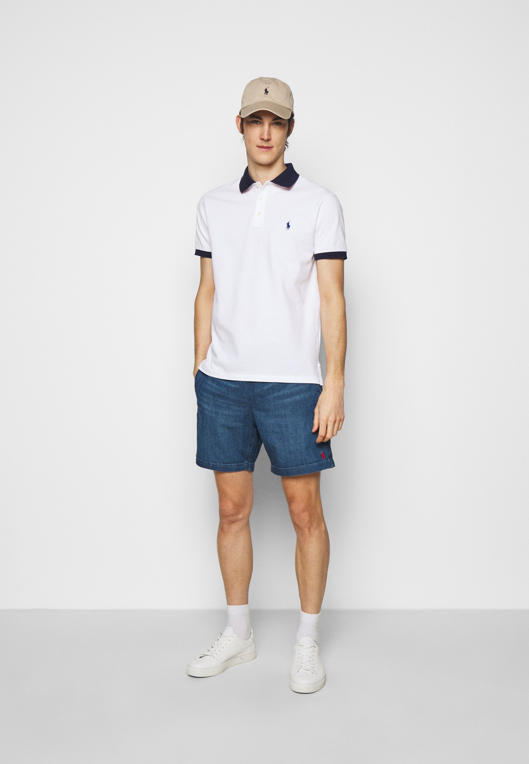 all white polo shorts