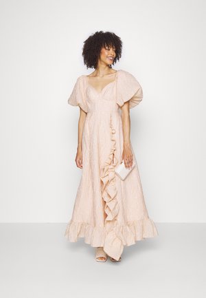 BRIDAL AMILY RUFFLE MAXI DRESS - Occasion wear - nude