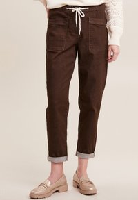 Breal WEITE MIT KORDELZUG - Jean boyfriend - marron foncé