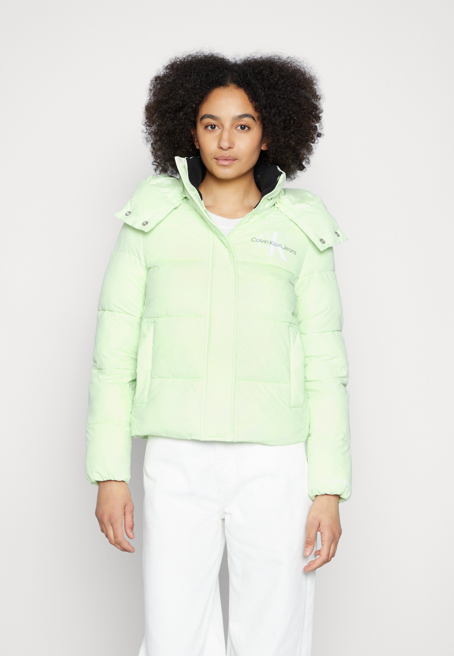 calvin klein jacket black and white