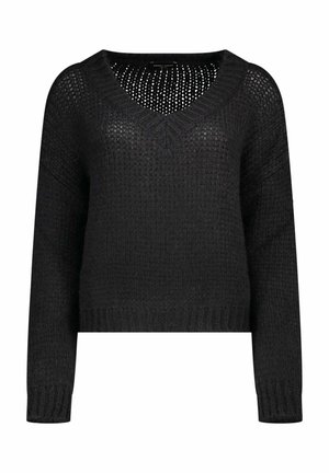 SCOLLO V   - Maglione - nero