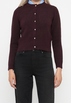 Strickjacke - dark red