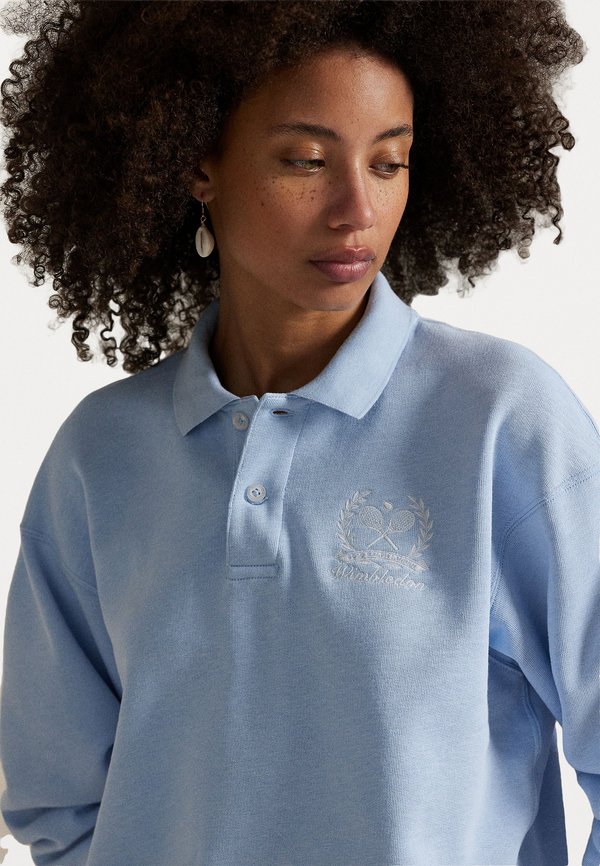 WIMBLEDON FLEECE LONG SLEEVE POLO SHIRT - Long sleeved top2