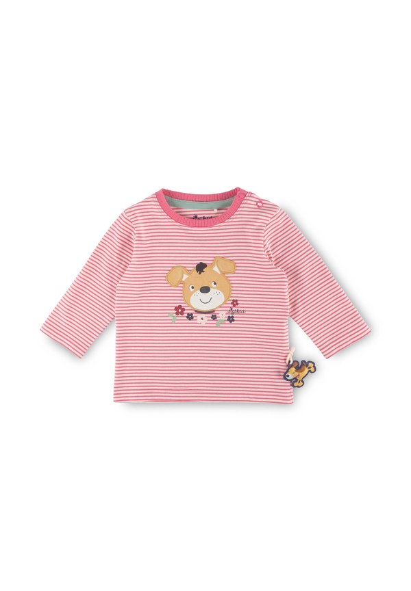FUNNY DOG - Langarmshirt - rosa weiß