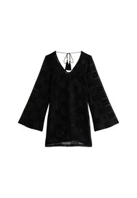V-NECK LACE KAFTAN - Strandaccessoire - black