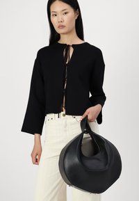 Gina Tricot TIE CARDIGAN - Adīta jaka - black