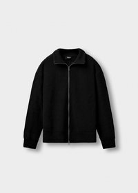CHUNKY ZIP - Kardigán - black