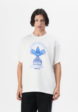 SMILE TREFFY UNISEX - Print T-shirt - white