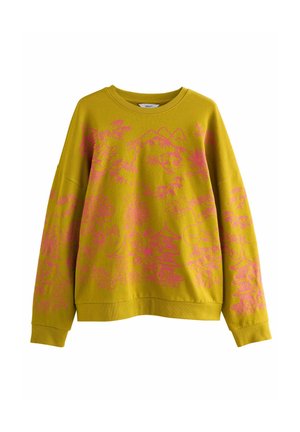 GRAPHIC ALL OVER EMBELISHED EMBROIDERY ORIENTAL - Sweatshirt - olive green