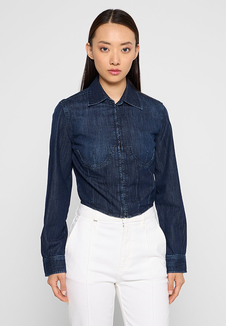 pinko Overhemdblouse blauw denim/bluedenim