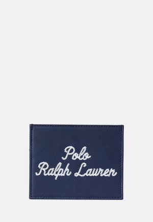 Polo Ralph Lauren EMBROIDERED LEATHER CARD CASE - Lommebok - newport navy