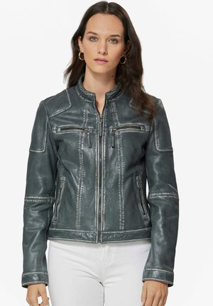 Lederjacken24 CATHY - Lederjacke - anthra