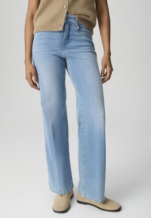 OPUS PANTS, WIDE MELLY MODERN - Wide Leg - light sky blue