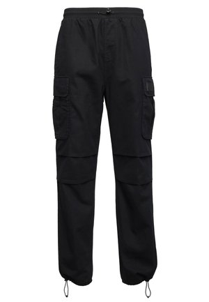 RUBBER SIGNATURE PANTS UNISEX - Kargopüksid - black