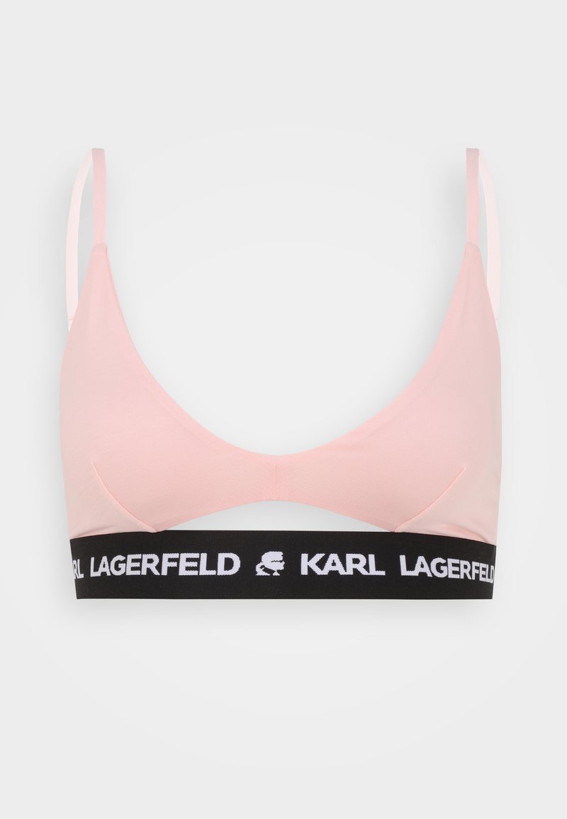 KARL LAGERFELD LOGO PEEPHOLE BRA - Sutiã triangular - pink