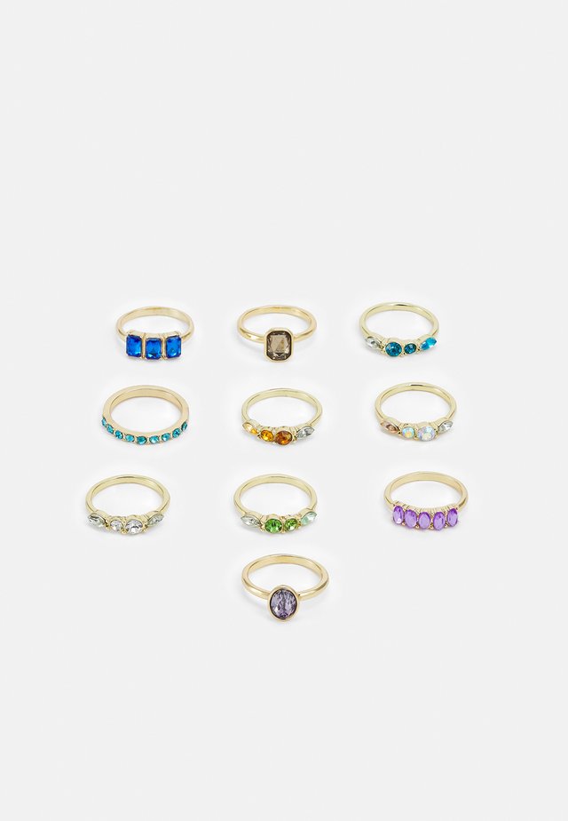 PCLALOU 10 PACK - Ringar - gold-coloured/multi