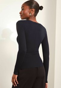 Lipsy WRAP DETAIL - Džemperis - navy blue