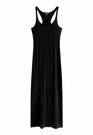 SLEEVELES SCOOP NECK REGULAR FIT - Svetríkové šaty - black
