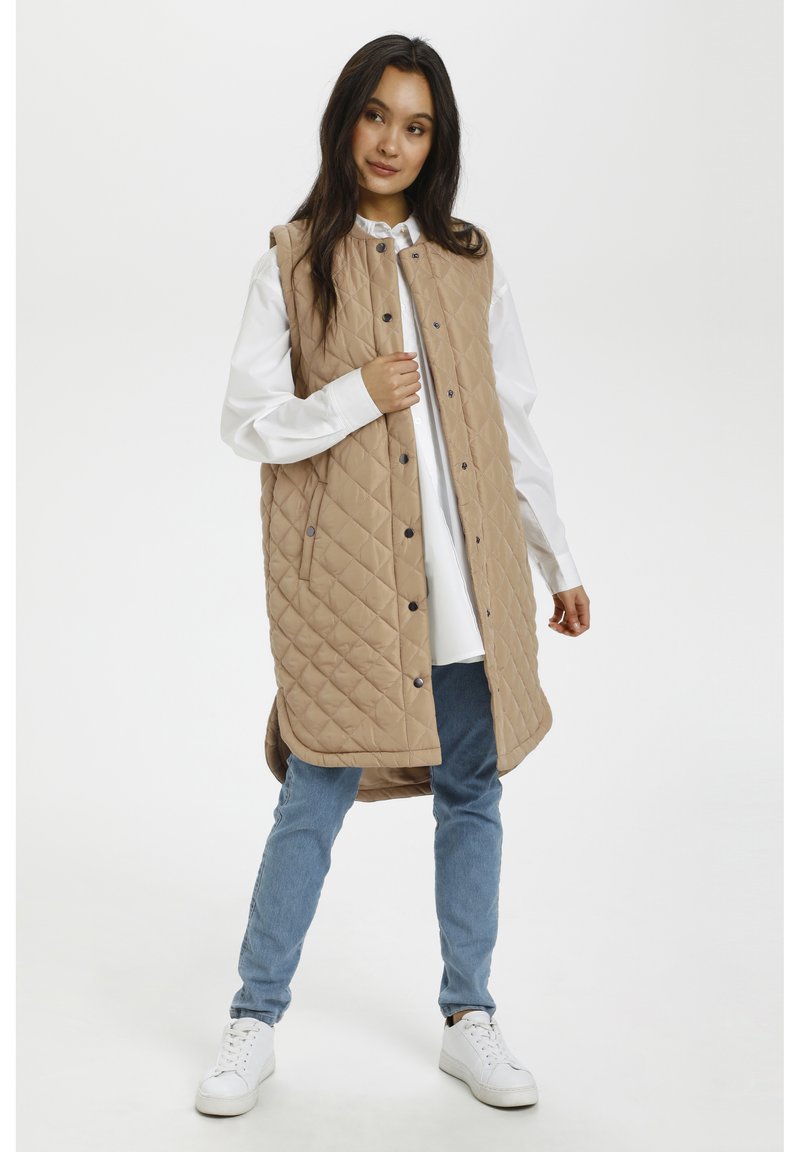 Damen Leichte Jacken | Kaffe KAMARIA Weste beige - VV59564 Damen Leichte Jacken | Kaffe KAMARIA Weste beige - VV59564