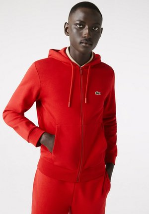 Mikina na zip - rouge