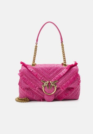 LOVE LADY PUFF FRINGE CHEVRONNE - Handtas - pink