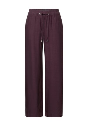 Cecil WIDE LEG STRUKTUR - Trousers - rot