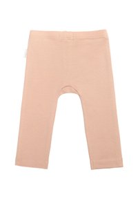 Lichtroze leggings van zachte katoen, met een rekbare tailleband en een enkellange snit met afgewerkte zoomranden.