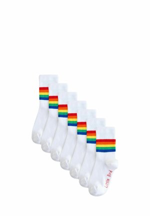 7 PACK   - Ponožky - bright rainbow stripe