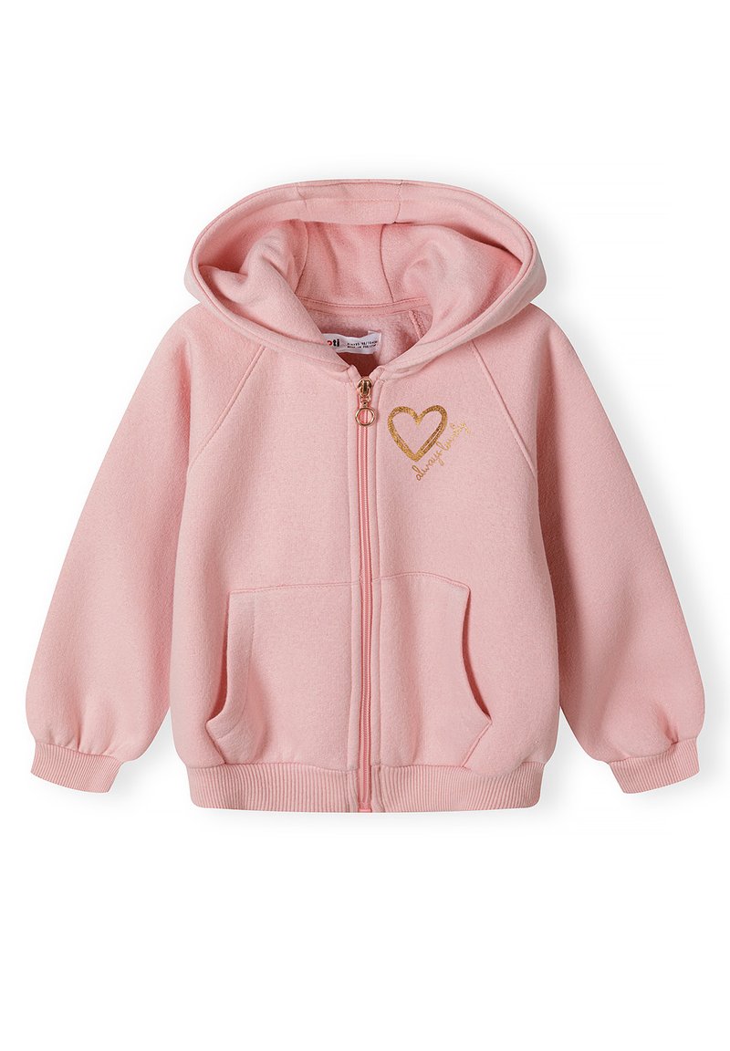 MINOTI FRONT POCKETS AND HOODIE - Felpa con zip - pink