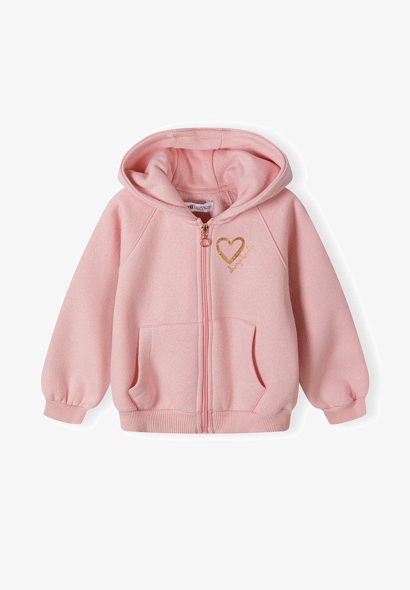 MINOTI FRONT POCKETS AND HOODIE - Mikina so zipsom - pink