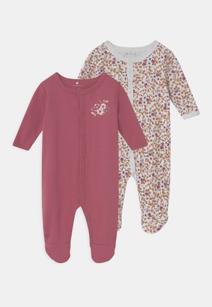 NBFNIGHTSUIT ROSE FLOWER 2 PACK - Strampler - rose wine
