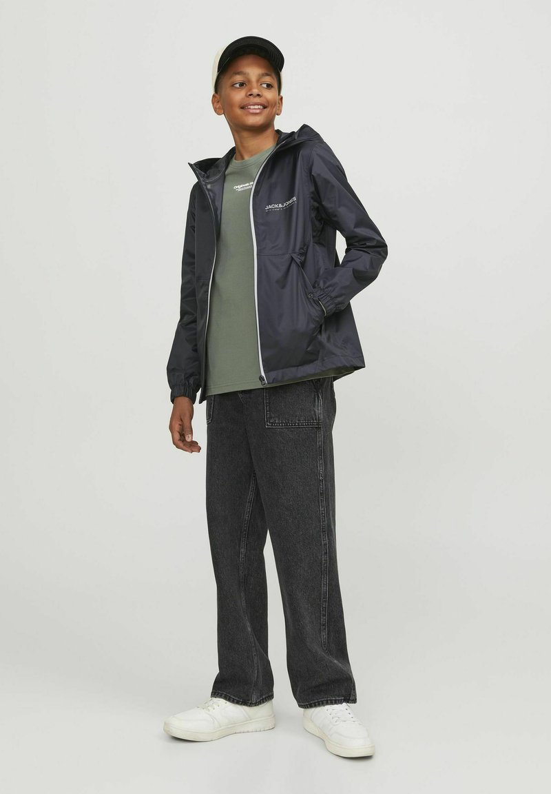 Jack & Jones Kids Αδιάβροχο μπουφάν - black