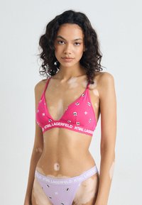 KARL LAGERFELD IKON PADDED BRALETTE - Trikotni modrček - raspberr