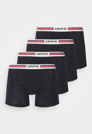 Levi's® MEN PLACED LOGO BOXER BRIEF 4 PACK - Bikses - black