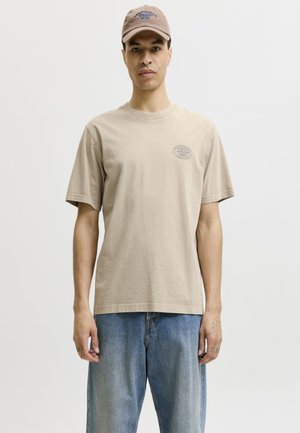 Jack & Jones PREMIUM BLUFELIX TEE - T-Shirt basic - humus