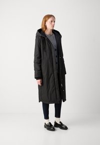 Marc O'Polo PADDED WITH HOOD DRAWSTRING AT WAIST - Parka - black