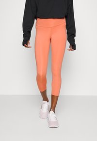 Nike Performance FAST CROP - Leggings - madder root/silver
