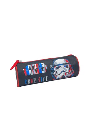 Star Wars-thema etui met een zwarte body, rode rits, stormtrooperafbeelding en "DARK SIDE" tekst in kleurrijke, vette letters.