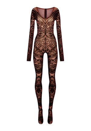 Wolford, JUMPSUIT PAISLEY TATTOO CATSUIT - Buksedragter - chocolate black
