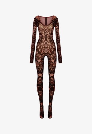 Wolford, JUMPSUIT PAISLEY TATTOO CATSUIT - Buksedragter - chocolate black