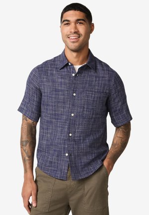 Next, REGULAR FIT - TEXTURED CROSSHATCH SHORT SLEEVE - Camisa - indigo blue