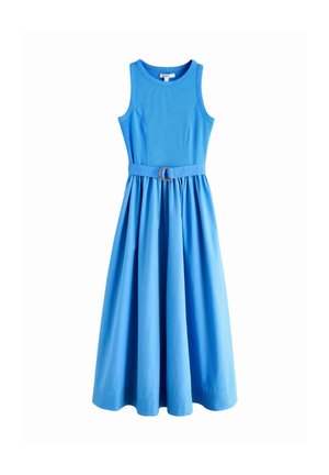 Next, TALL FIT - 2 IN 1 WOVEN MIX BELTED MIDI DRESS  . - Jurk - cornflower blue