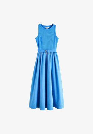 Next, TALL FIT - 2 IN 1 WOVEN MIX BELTED MIDI DRESS . - Jurk - cornflower blue