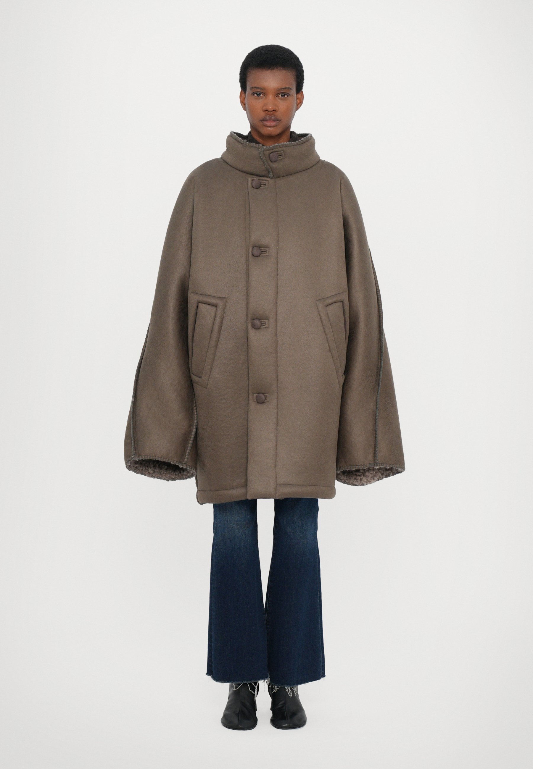 Henrik Vibskov DART JACKET - Classic coat - grey/brown - Zalando