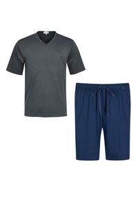 mey KURZARM LOUNGE - Pigiama - blau grau