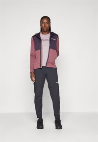 Adidas Terrex TERREX XPERIOR LIGHT FLEECE HOODED JACKET - Giacca in pile - quiet crimson/aurora black