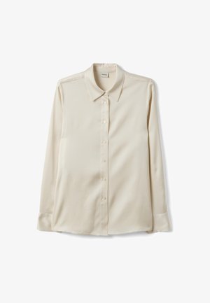 Stefanel, SHIRT WITH CLASSIC COLLAR, REGULAR FIT. - Overhemdblouse - white beige