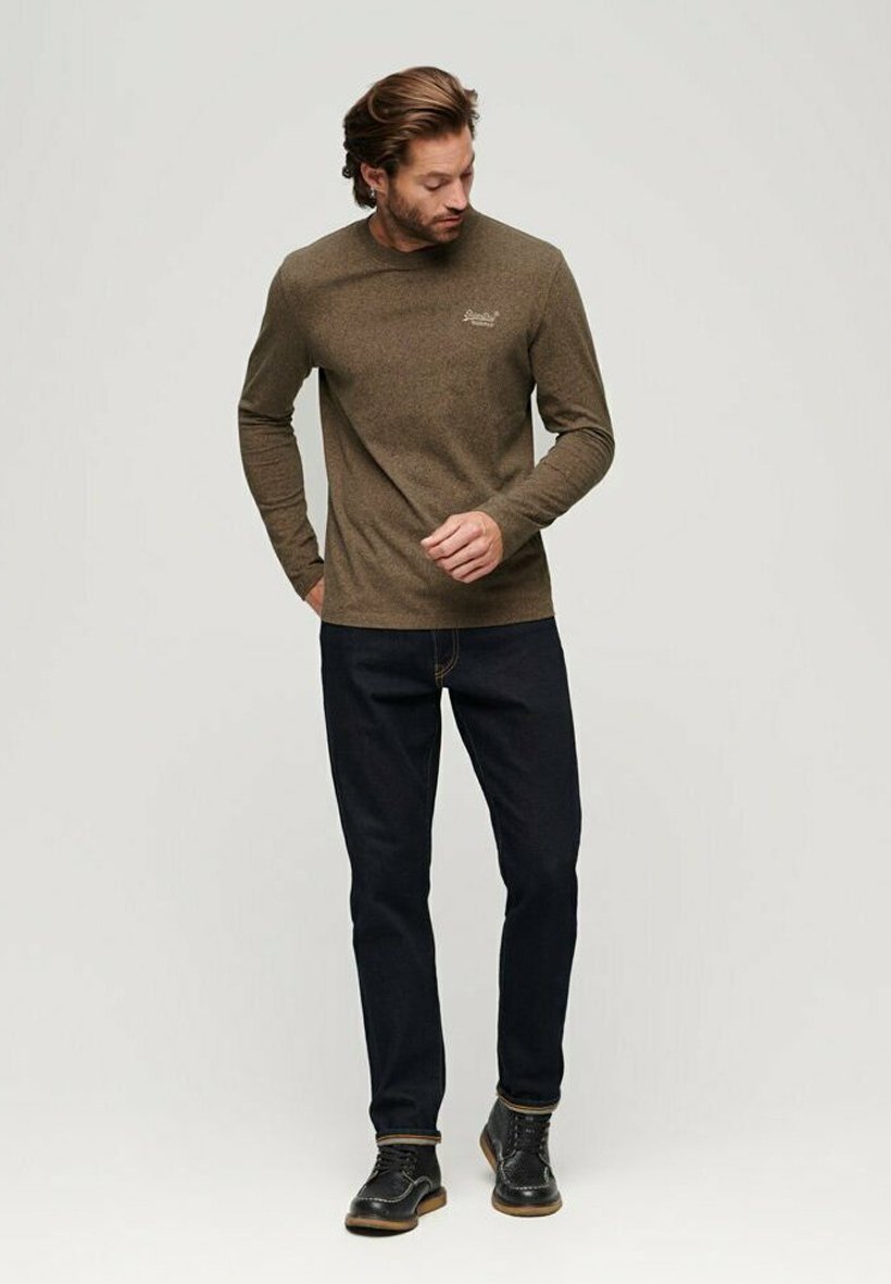 Superdry CLASSIC GRAPHIC LOGO - T-shirt à Manches Longues - New Port/rouge