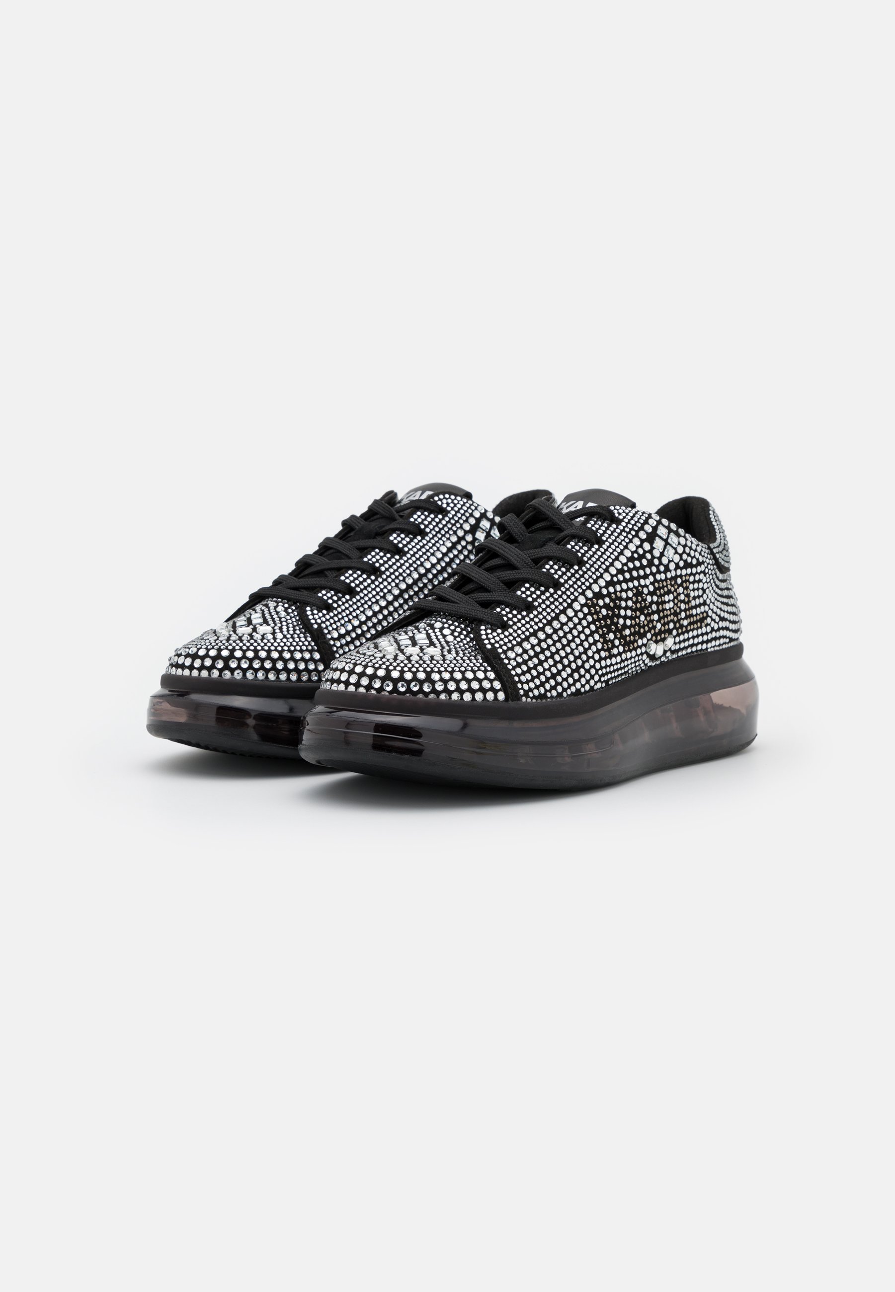 KARL LAGERFELD KAPRI KUSHION REGALIA LOGO LACE - Trainers - glitter  black/silver/black - Zalando.ie