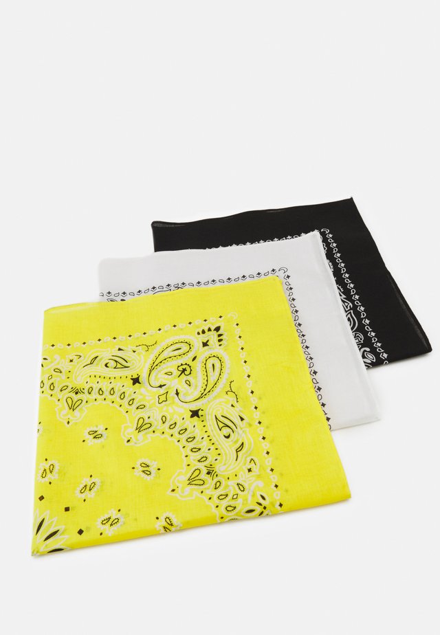 BANDANA 3 PACK UNISEX - Skjerf - black/yellow/white